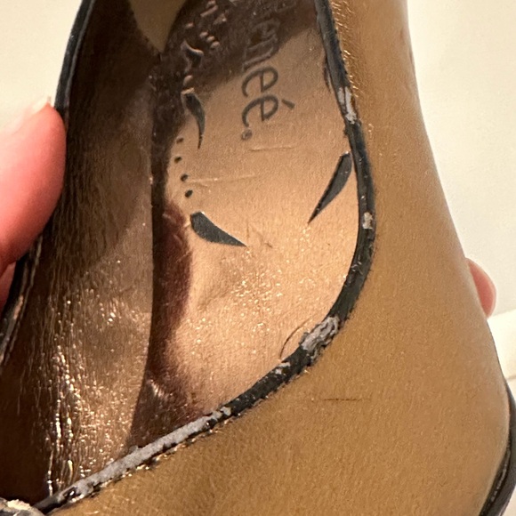 J. Renee Gold Bronze High Heel. Square Jewel Square Toe Vintage Look Sz 7. - Picture 11 of 16